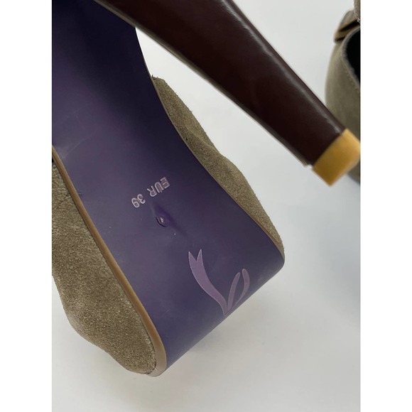 NEW Poetic License Manhattan brown suede jeweled bow platform sz 8, 8.5 - Picture 11 of 14